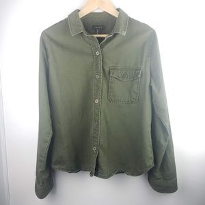 Forever 21 Olive Green Utility Shirt | L